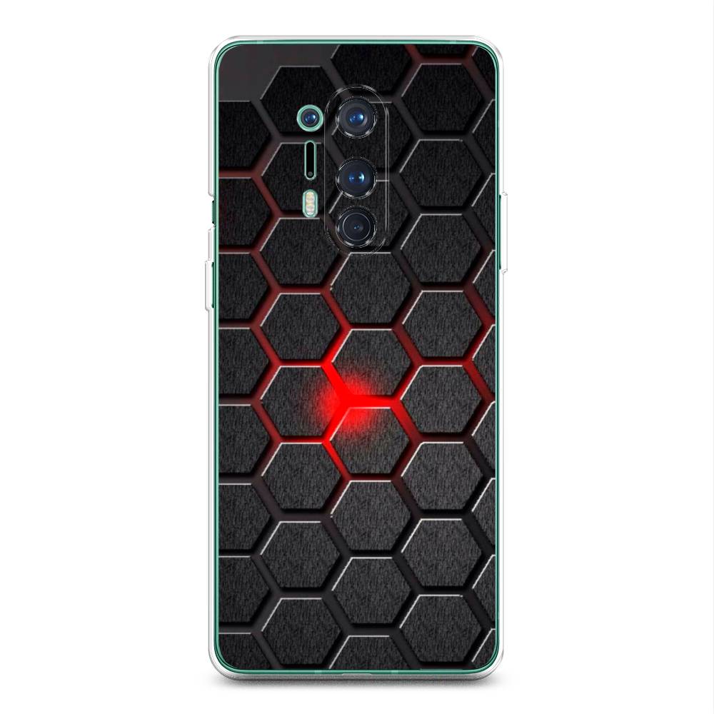 

Чехол на OnePlus 8 Pro "Соты красные", Красный;черный;серый, 151050-3