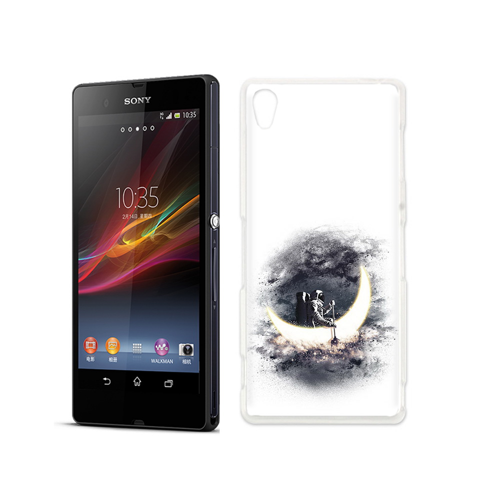

Чехол MyPads Tocco для Sony Xperia Z лунный путешественник, Прозрачный, Tocco