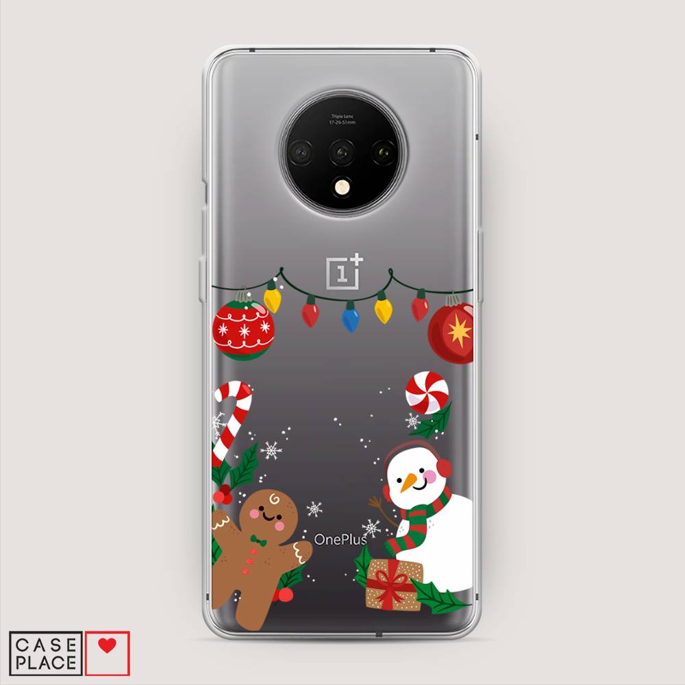 

Чехол на OnePlus 7T "Новогоднее настроение", Коричневый;красный;зеленый, 150950-5