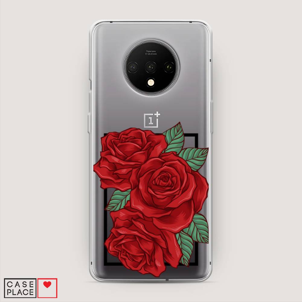 

Чехол на OnePlus 7T "Три алые розы", Красный, 150950-2