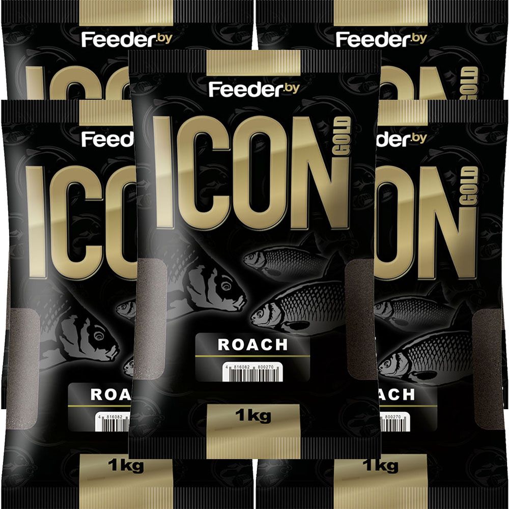 

Прикормка Feeder.by Icon Gold Roach 5 упаковок, Разноцветный, Icon Gold