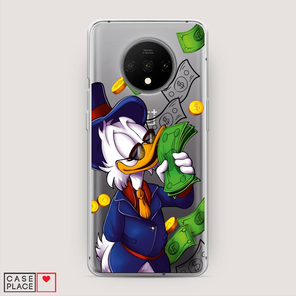

Чехол на OnePlus 7T "Scrooge McDuck with Money", Синий;зеленый;белый, 150950-6