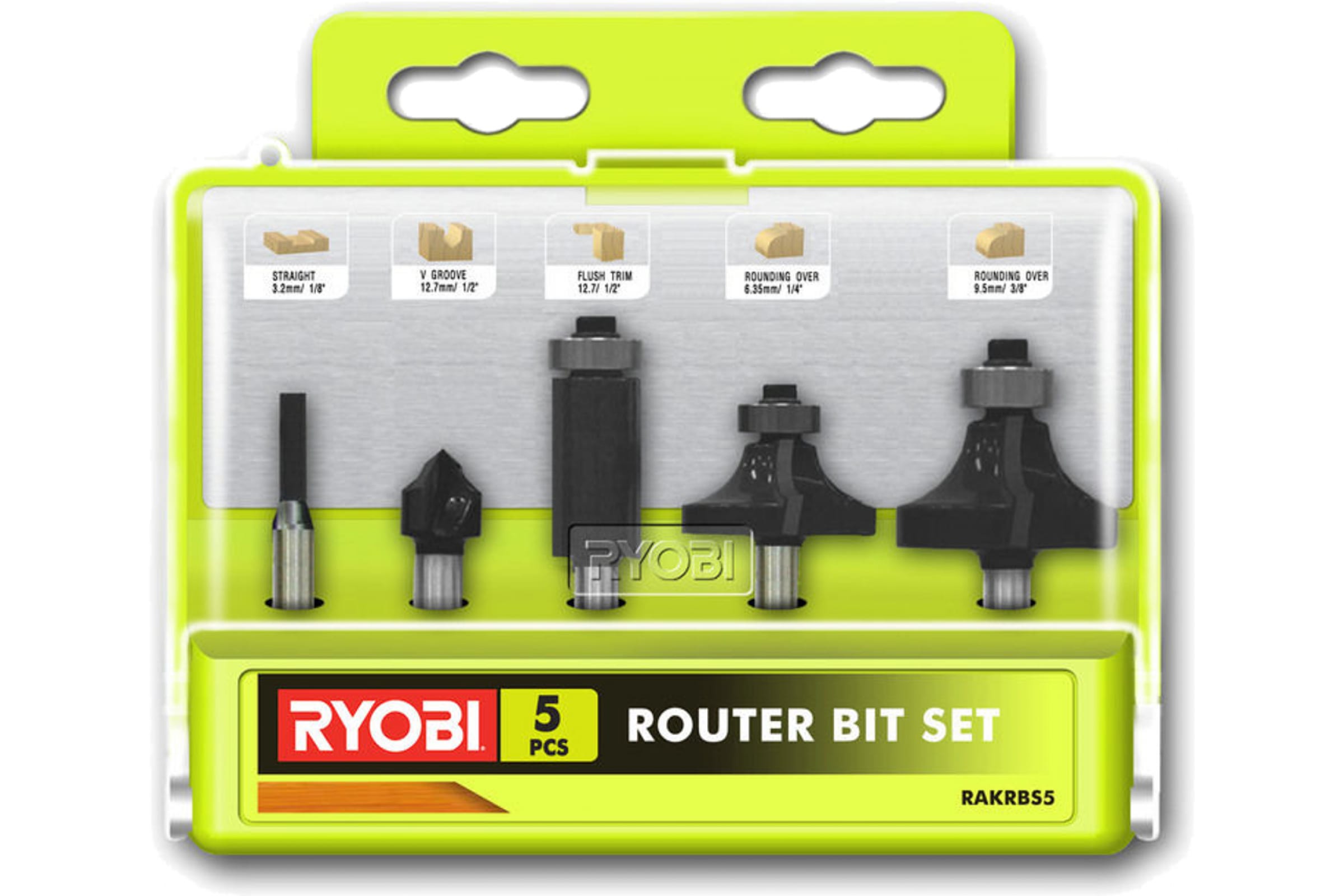 

Набор фрез по дереву (5 шт; хвостовик 6 мм) Ryobi RAKRBS5 5132003828