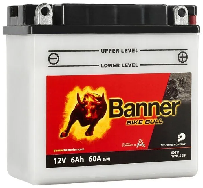 

Аккумуляторная батарея BANNER BIKE Bull 6+элект 12N5.5-3B 135х60х130 (ETN-506 011 005)