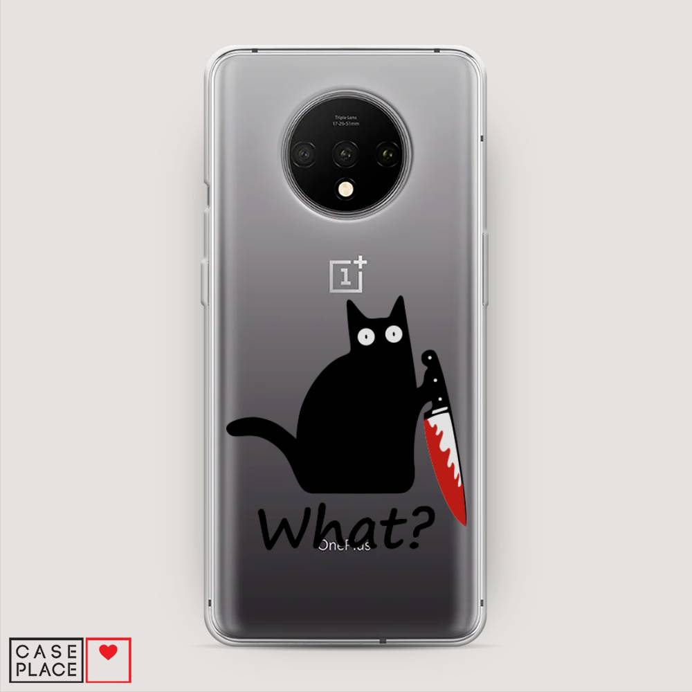 

Чехол на OnePlus 7T "Котик с ножом", Черный;красный, 150950-6