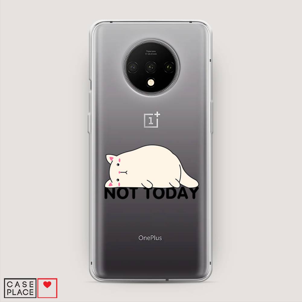 

Чехол на OnePlus 7T "Cat not today", Белый;розовый;черный, 150950-1