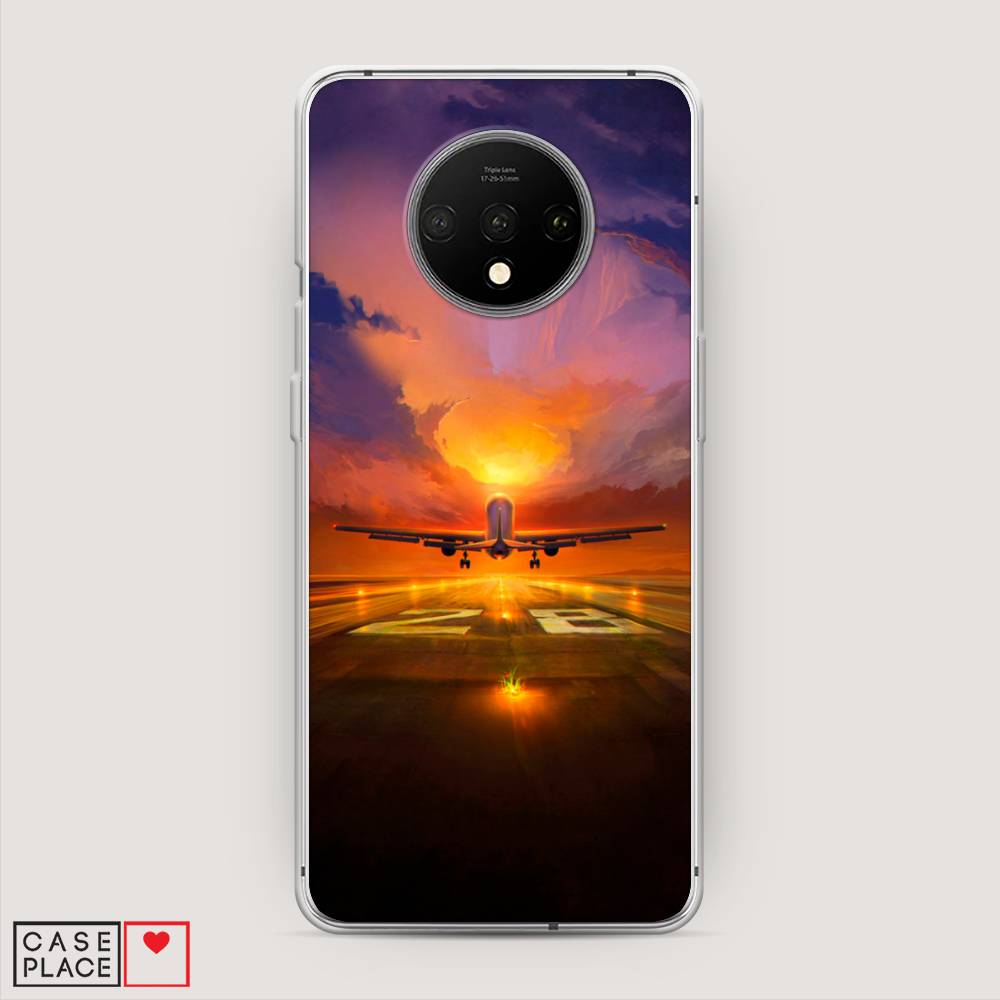 

Чехол на OnePlus 7T "Самолет на посадке", Оранжевый;синий, 150950-6
