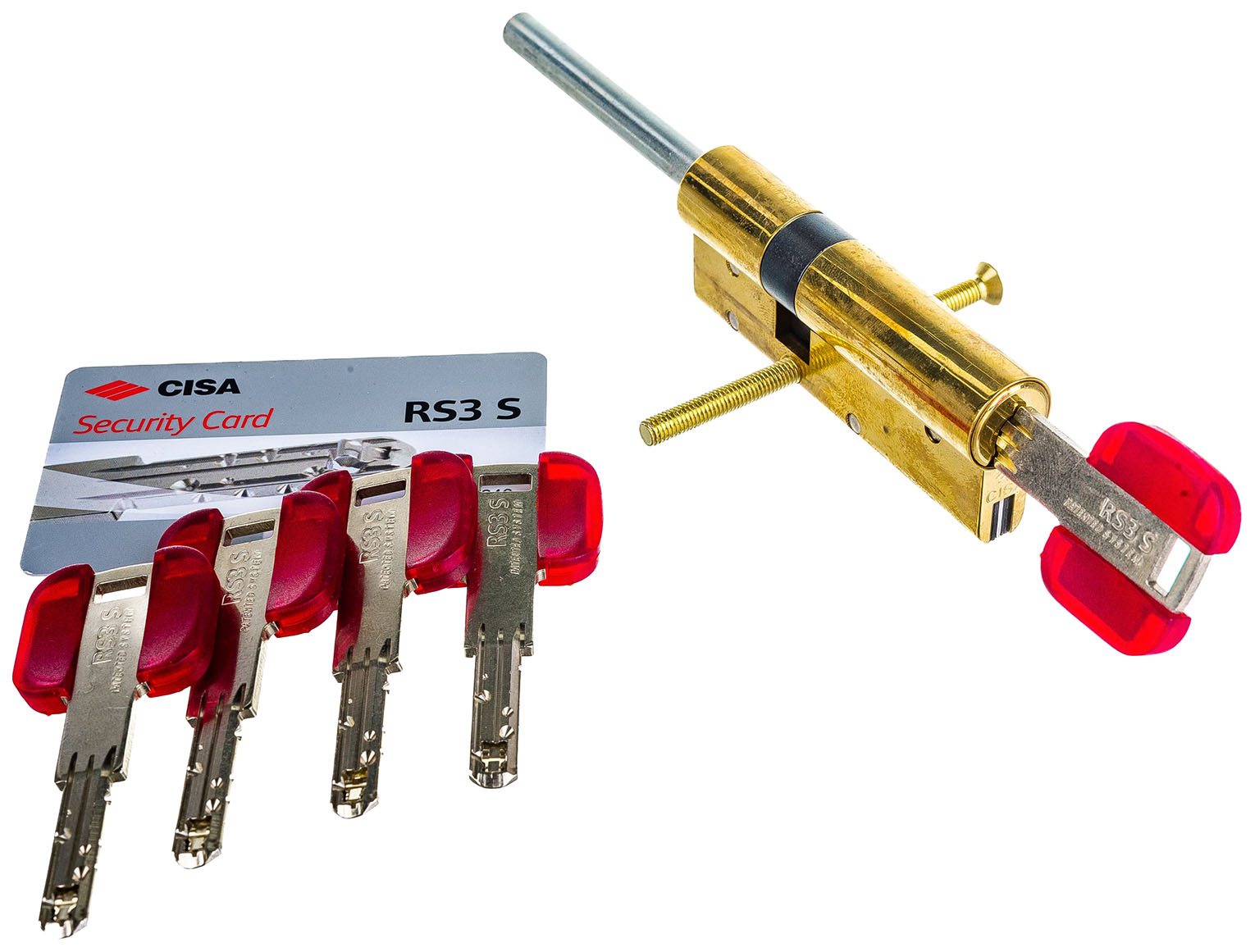 

CISA Цилиндровый механизм под вертушку дл. шток RS3 OL3S7-90.66 80 мм/45+10+25, ЛАТУНЬ 229