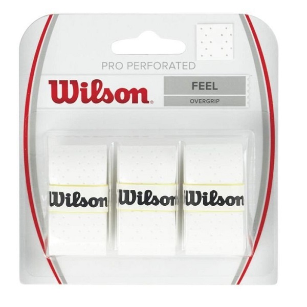 Обмотка для ручки ракетки Wilson Overgrip Pro Perforated x3 WRZ4005WH, White