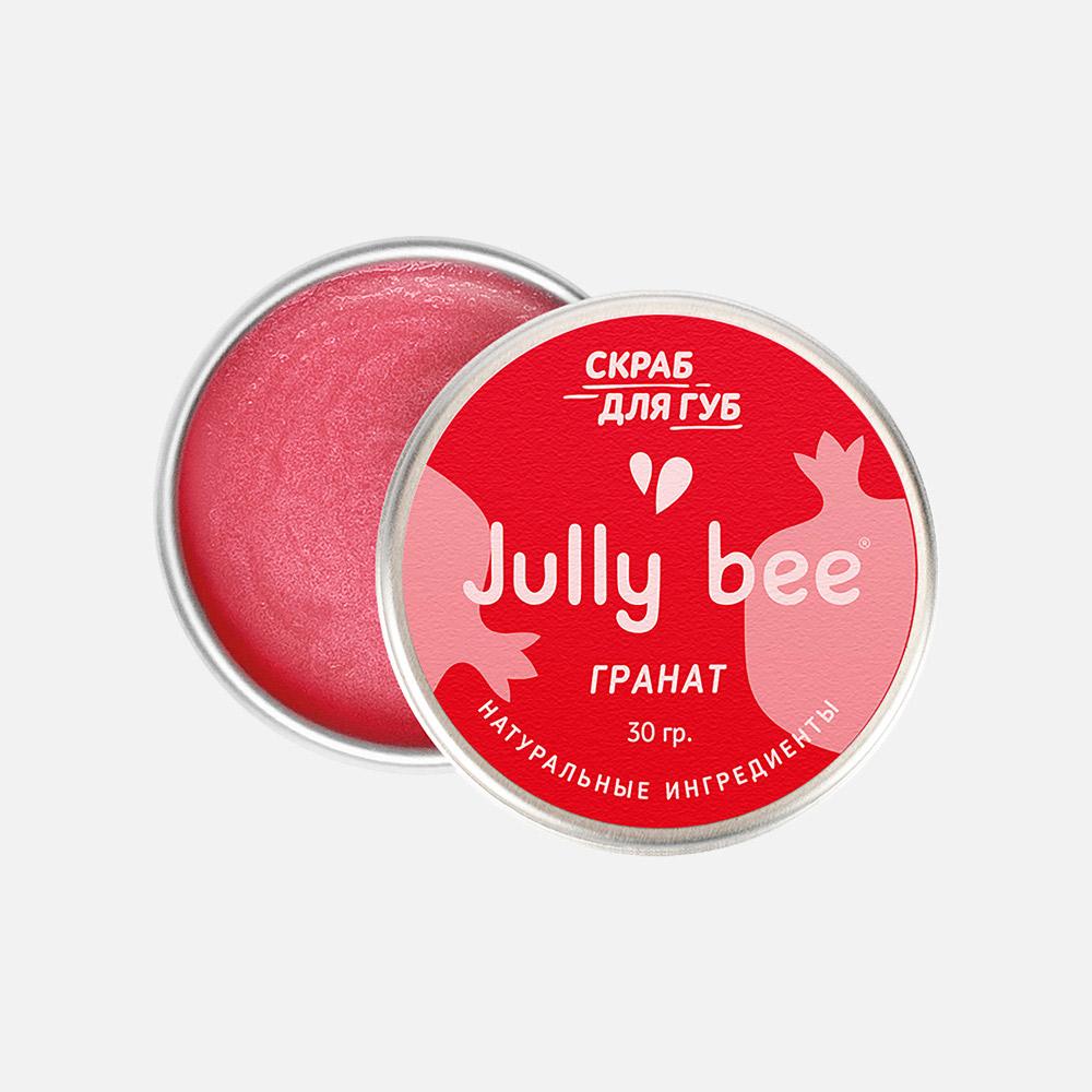 фото Скраб для губ jully bee сахарный, гранат, 30 г