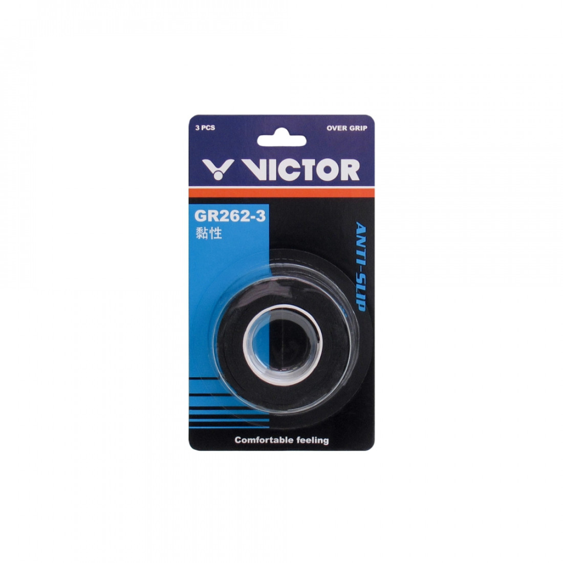 

Обмотка для ручки ракетки Victor Overgrip Anti-Slip x3 GR262-3-BK, Black, Overgrip Anti-Slip x3