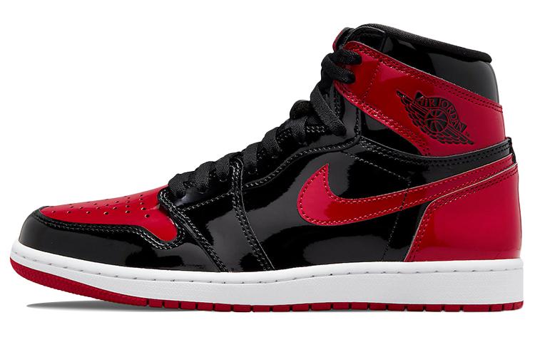 

Кеды унисекс Jordan Air Jordan 1 retro high og patent bred черные 42.5 EU, Черный, Air Jordan 1 retro high og patent bred