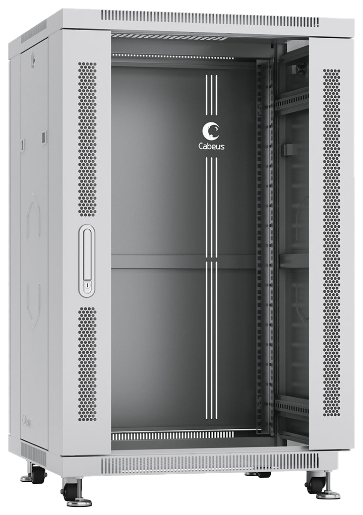 фото Cabeus шкаф монтажный телекоммуникационный 19 напольный для оборудования 18u sh-05c-18u60/