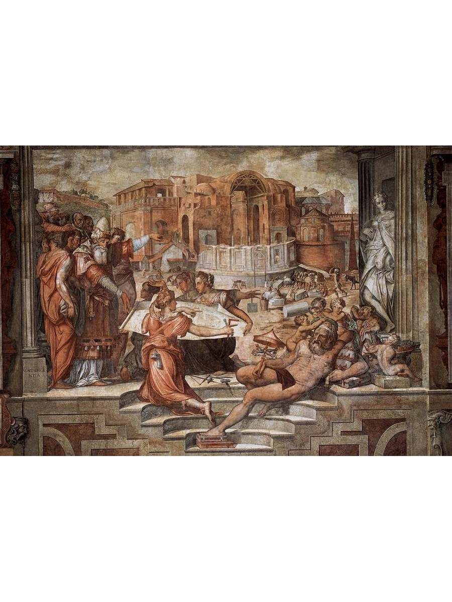 

Постер DRABS A2 Джорджо Вазари Paul III Farnese Directing the Continuance of St Peter's