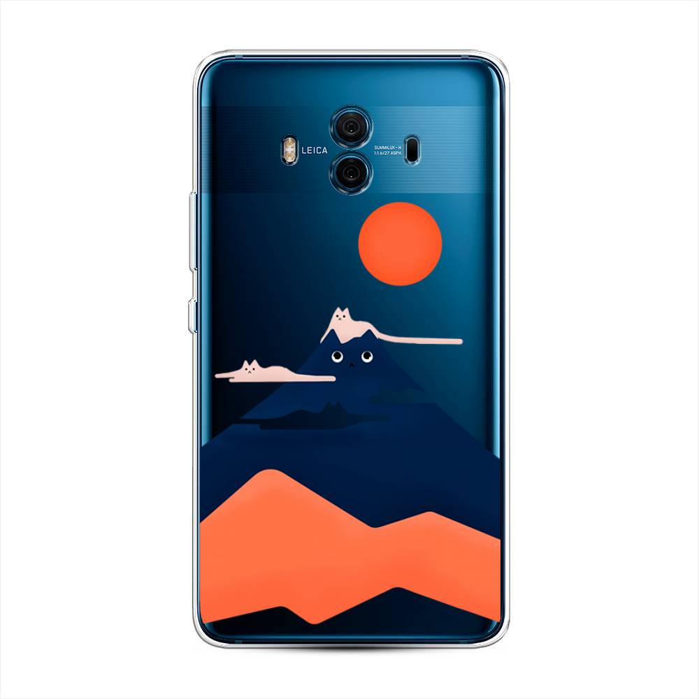 

Чехол на Huawei Mate 10 "Кот-гора", Черный;оранжевый, 63350-4