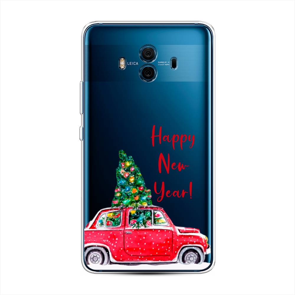 

Чехол на Huawei Mate 10 "Happy New Year", Красный;зеленый, 63350-5