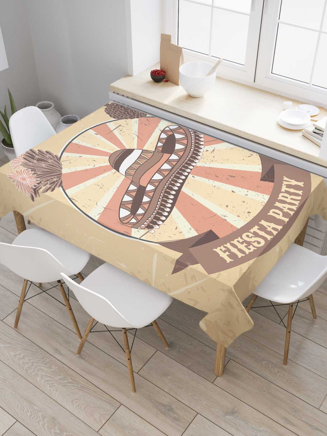 

Скатерть прямоугольная JoyArty "Мексиканская фиеста" из оксфорда, 180x145 см, Мексиканская фиеста