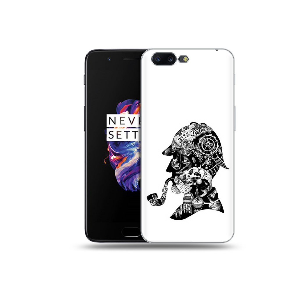

Чехол MyPads Tocco для OnePlus 5 мужчина с трубкой абстракция, Прозрачный, Tocco