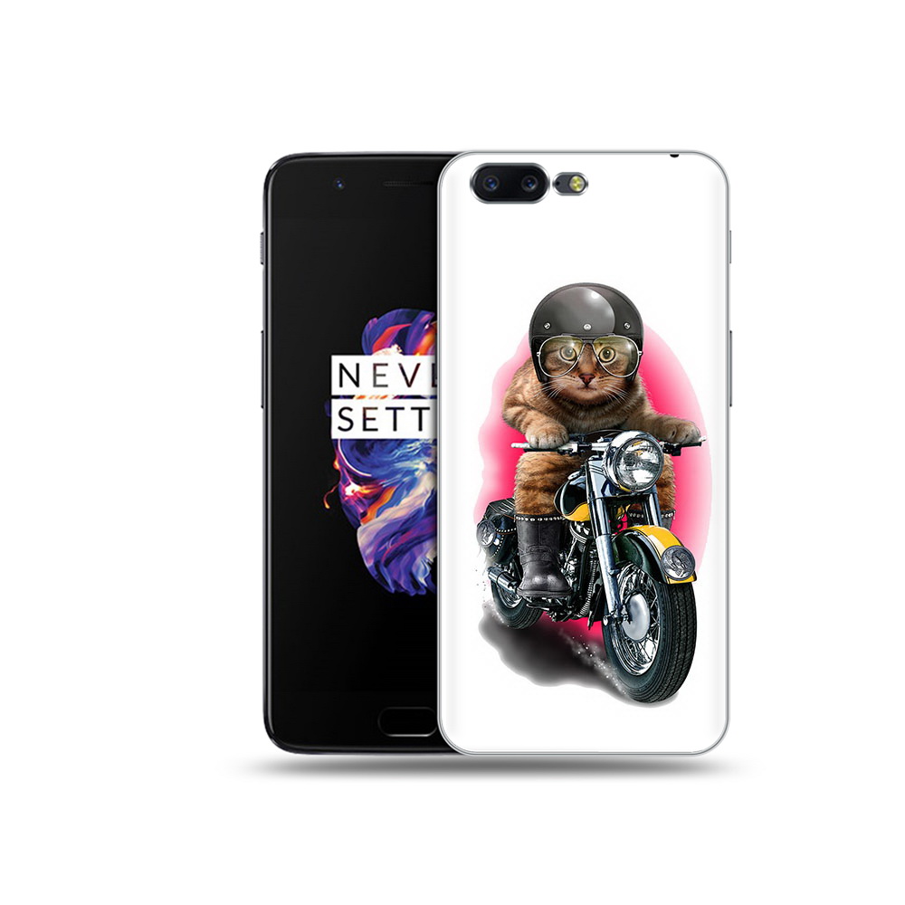 

Чехол MyPads Tocco для OnePlus 5 мото-кот, Прозрачный, Tocco