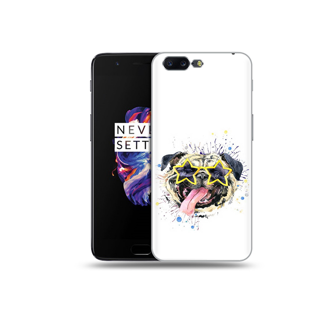 

Чехол MyPads Tocco для OnePlus 5 мопс боксер, Прозрачный, Tocco