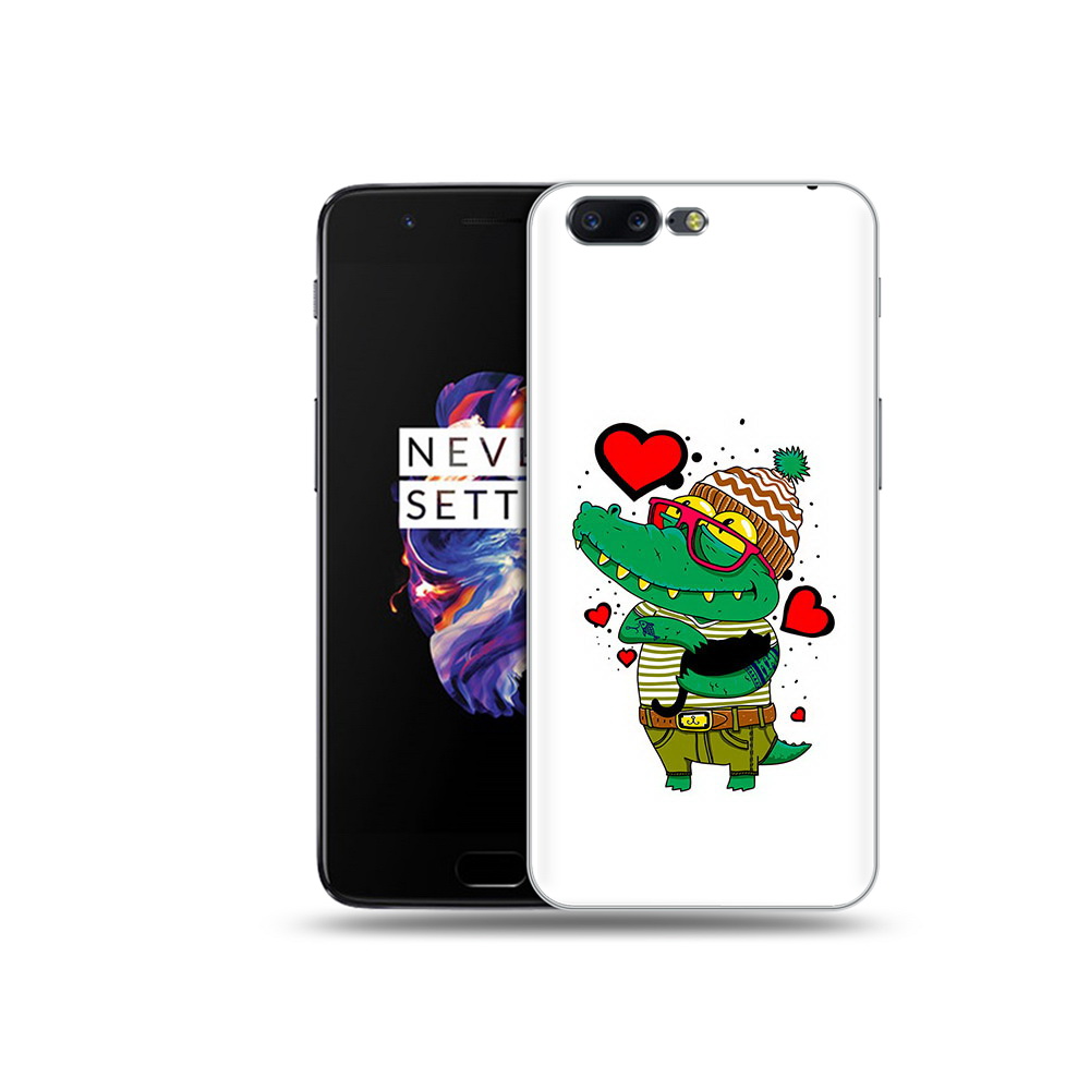 

Чехол MyPads Tocco для OnePlus 5 Влюбленный крокодил, Прозрачный, Tocco