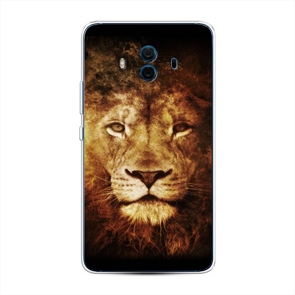 

Чехол на Huawei Mate 10 "Лев", Черный;коричневый;желтый, 63350-6