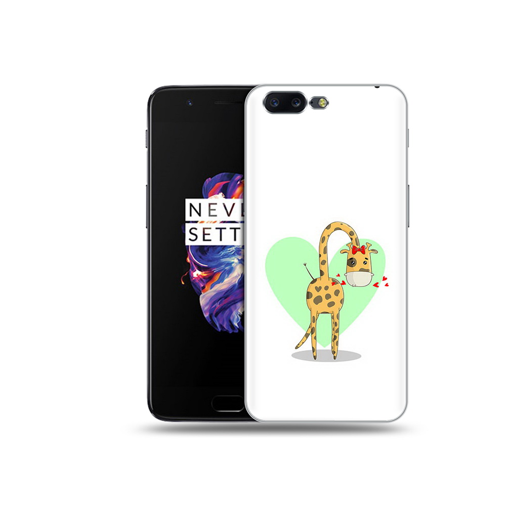 

Чехол MyPads Tocco для OnePlus 5 Влюбленный жираф 14 февраля, Прозрачный, Tocco