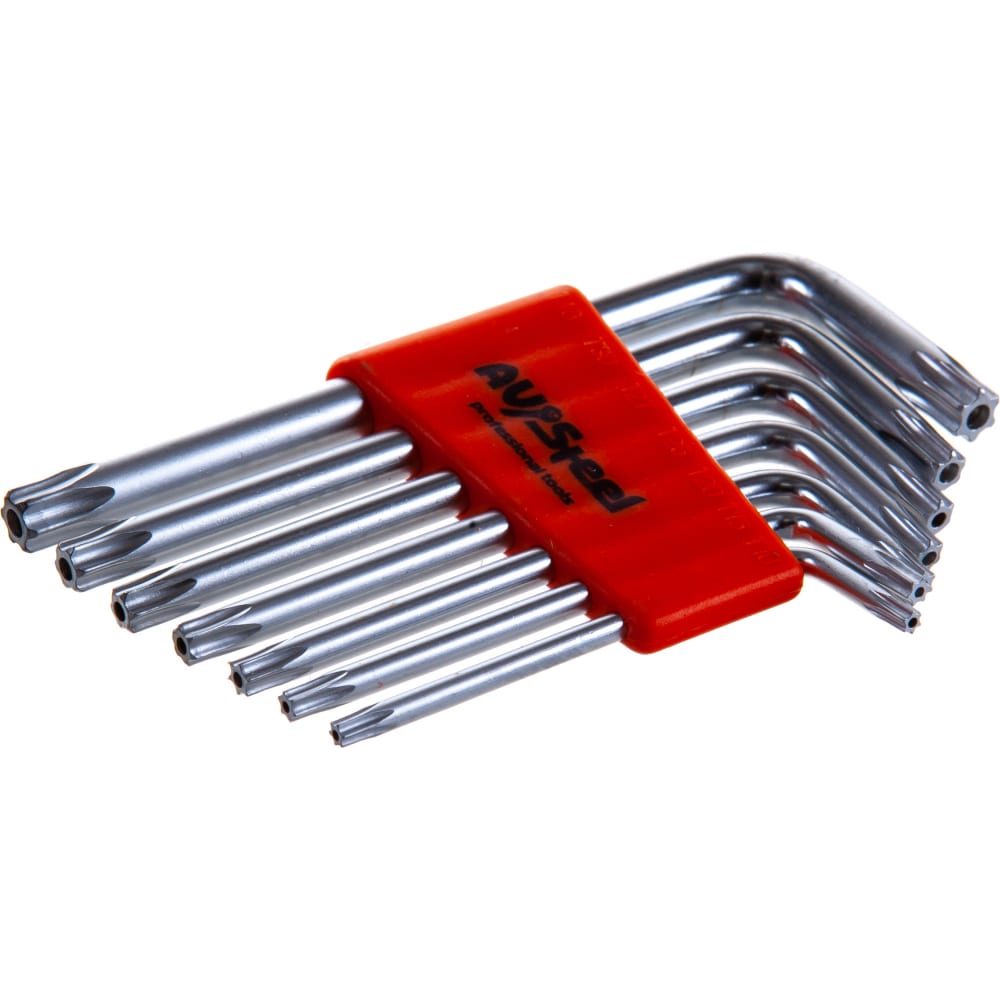 

Набор ключей AV Steel Г-образных, TORX с отверстием, 7 предметов, TH10-TH40, 1 шт