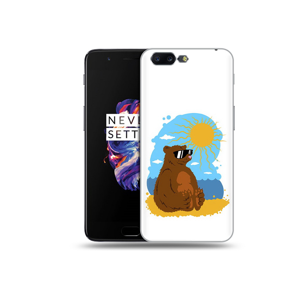 

Чехол MyPads Tocco для OnePlus 5 медведь на чиле, Прозрачный, Tocco