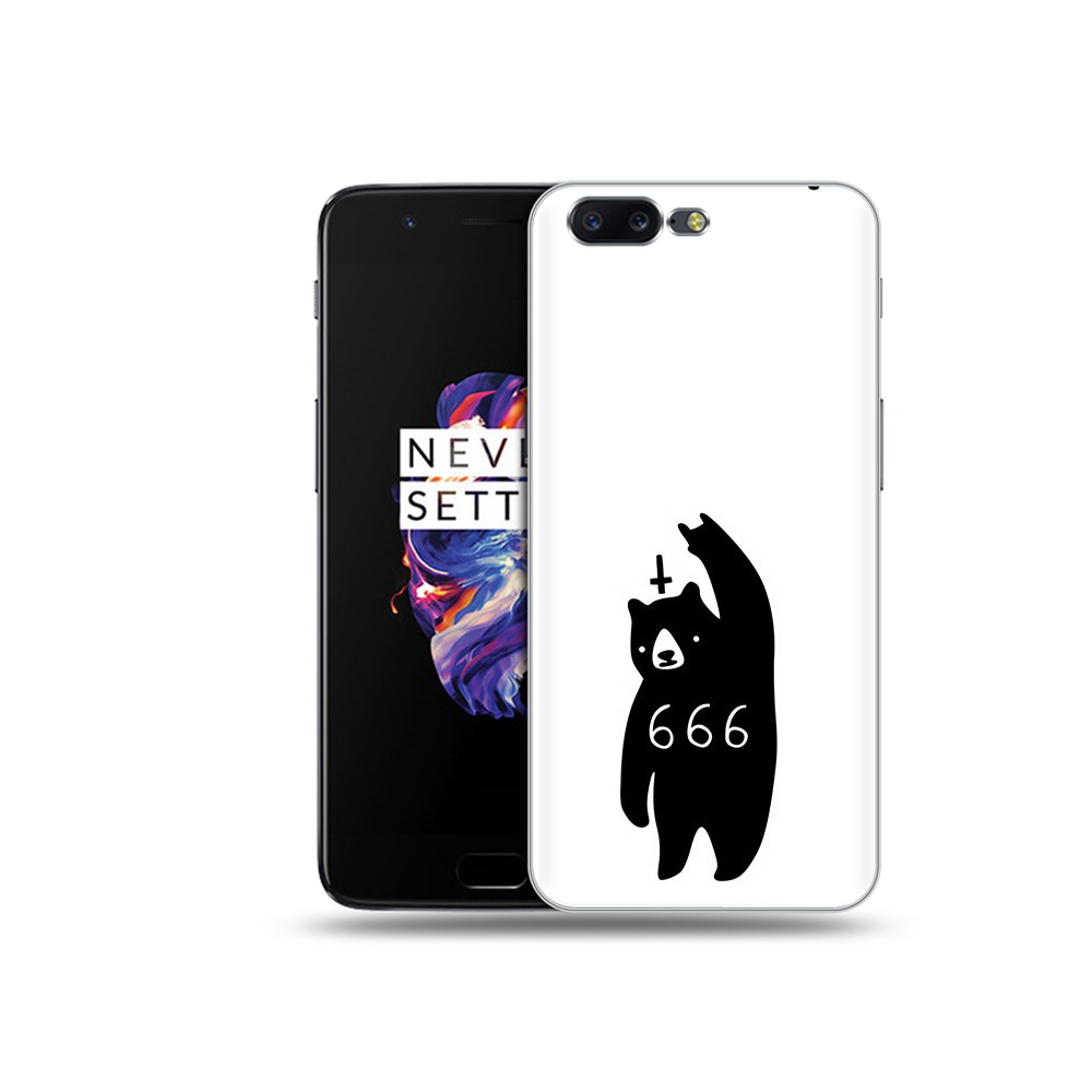 

Чехол MyPads Tocco для OnePlus 5 медведь 666, Прозрачный, Tocco