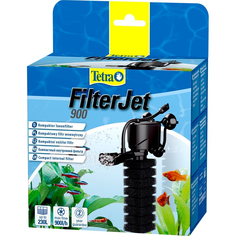 

Фильтр внутренний Tetra FilterJet 900 для аквариумов 170-230л, Черный, FilterJet