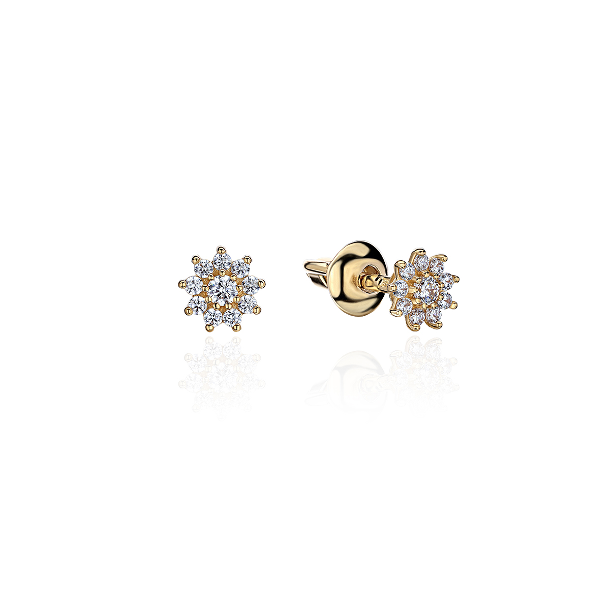 

Серьги из золота с фианитом Эстет 01С1313770, 01С1313770