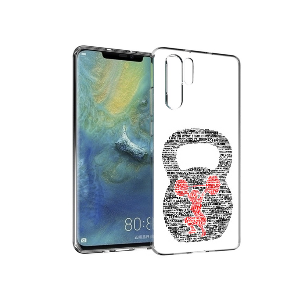 

Чехол MyPads Tocco для Huawei P30 Pro бодибилдинг гиря из слов, Прозрачный, Tocco