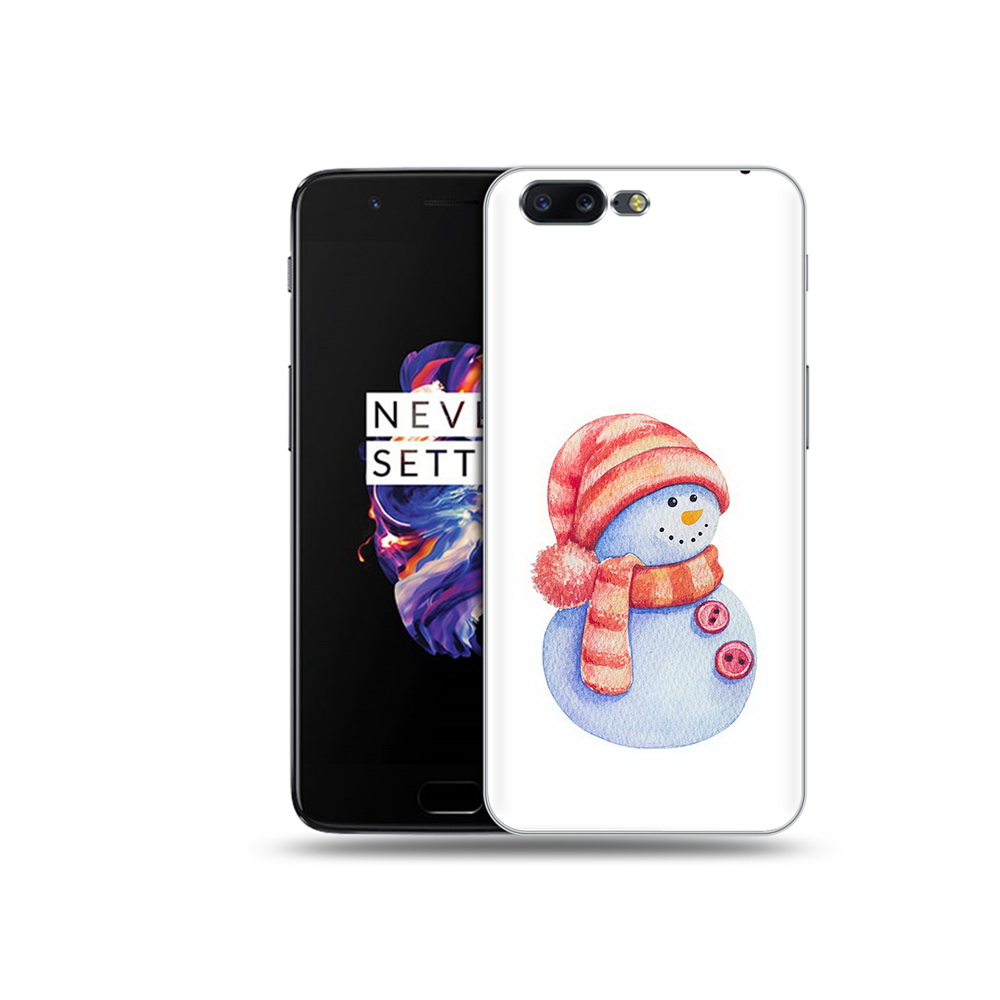 

Чехол MyPads Tocco для OnePlus 5 Веселый снеговик, Прозрачный, Tocco