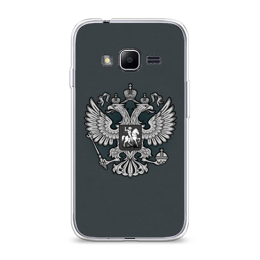 фото Чехол awog "герб россии серый" для samsung galaxy j1 mini prime (2016)