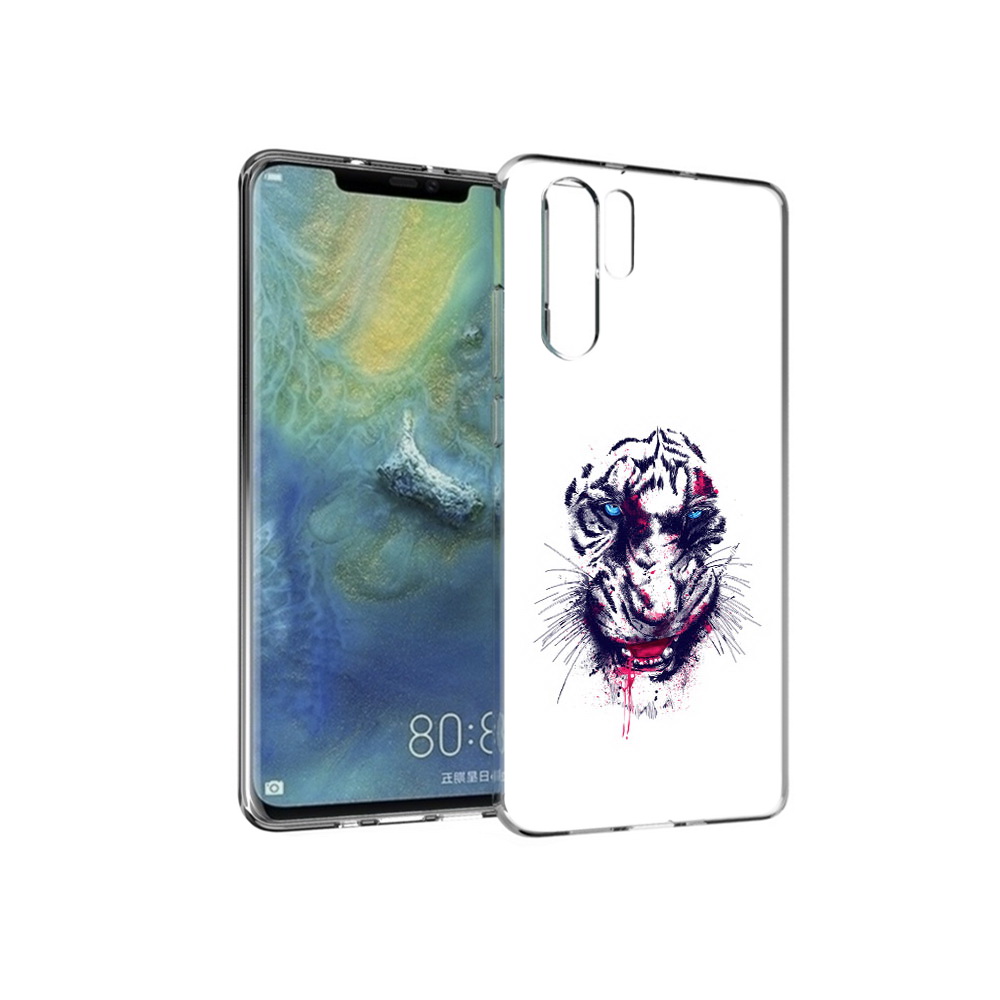

Чехол MyPads Tocco для Huawei P30 Pro безумный тигр, Прозрачный, Tocco