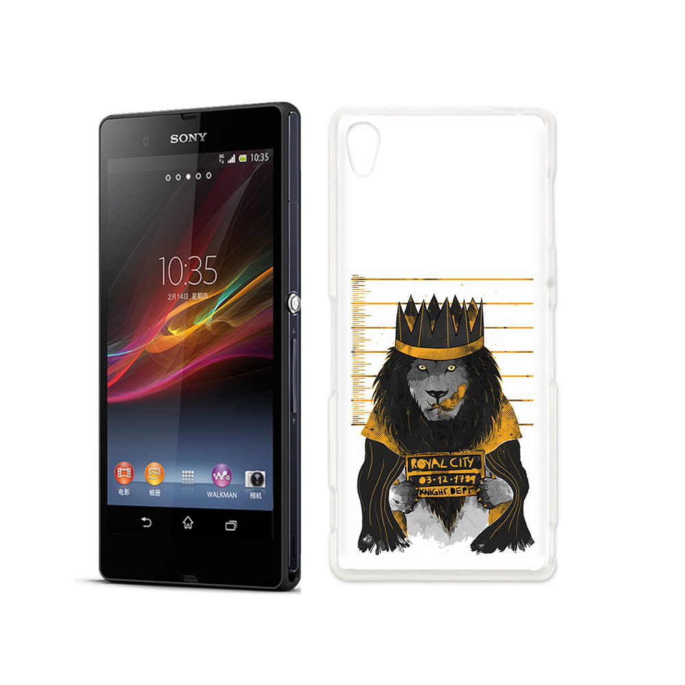 

Чехол MyPads Tocco для Sony Xperia Z лев в законе, Прозрачный, Tocco