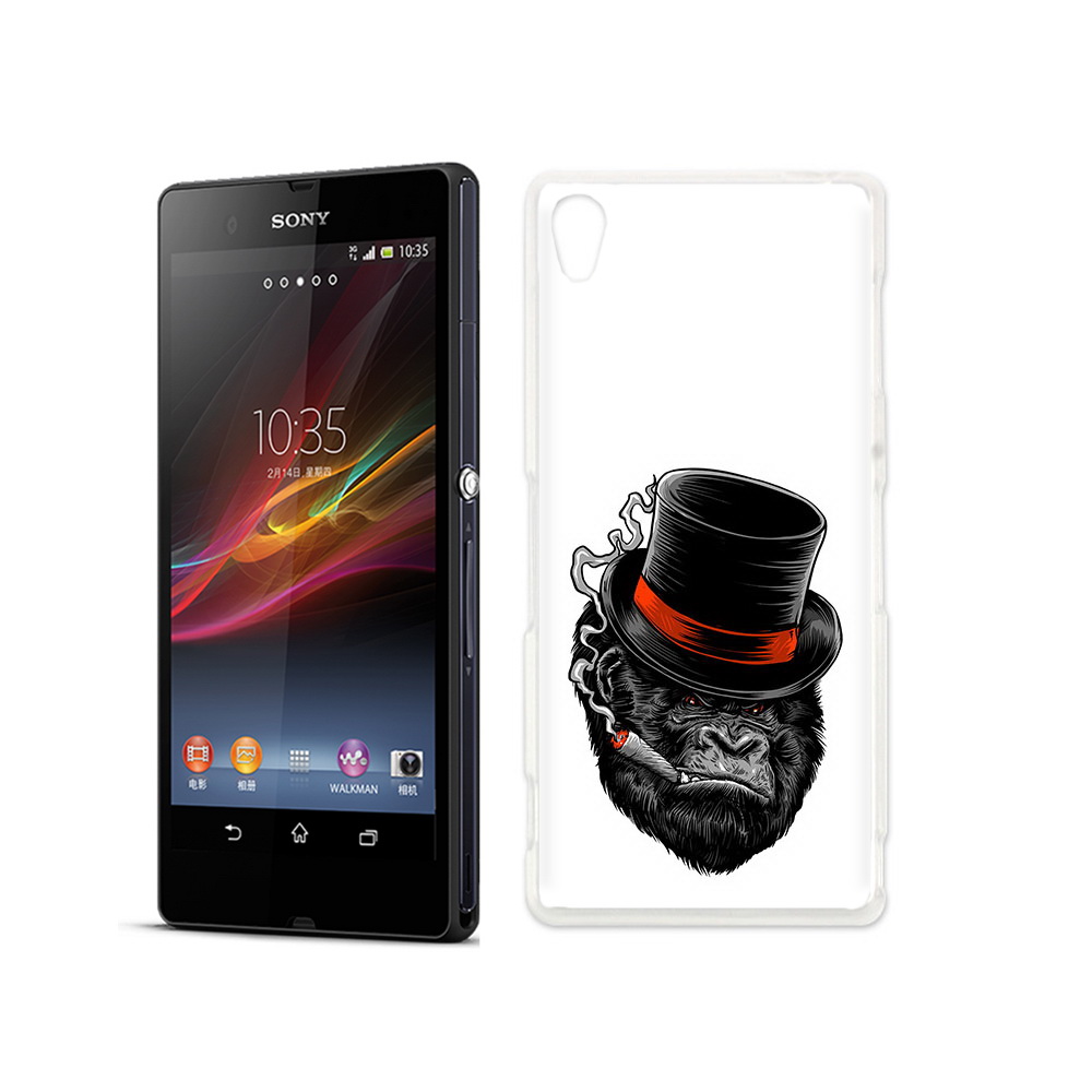 

Чехол MyPads Tocco для Sony Xperia Z дизайнерская горилла, Прозрачный, Tocco
