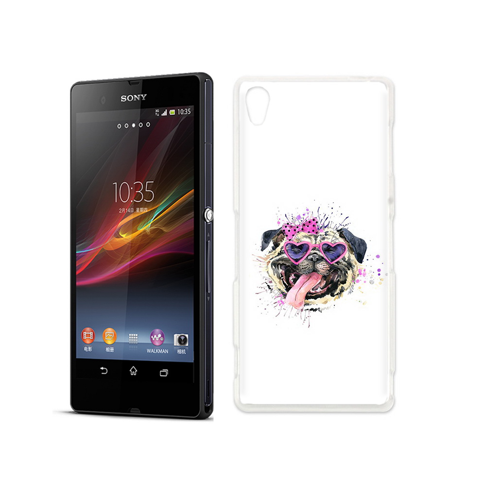 

Чехол MyPads Tocco для Sony Xperia Z Веселая собака, Прозрачный, Tocco