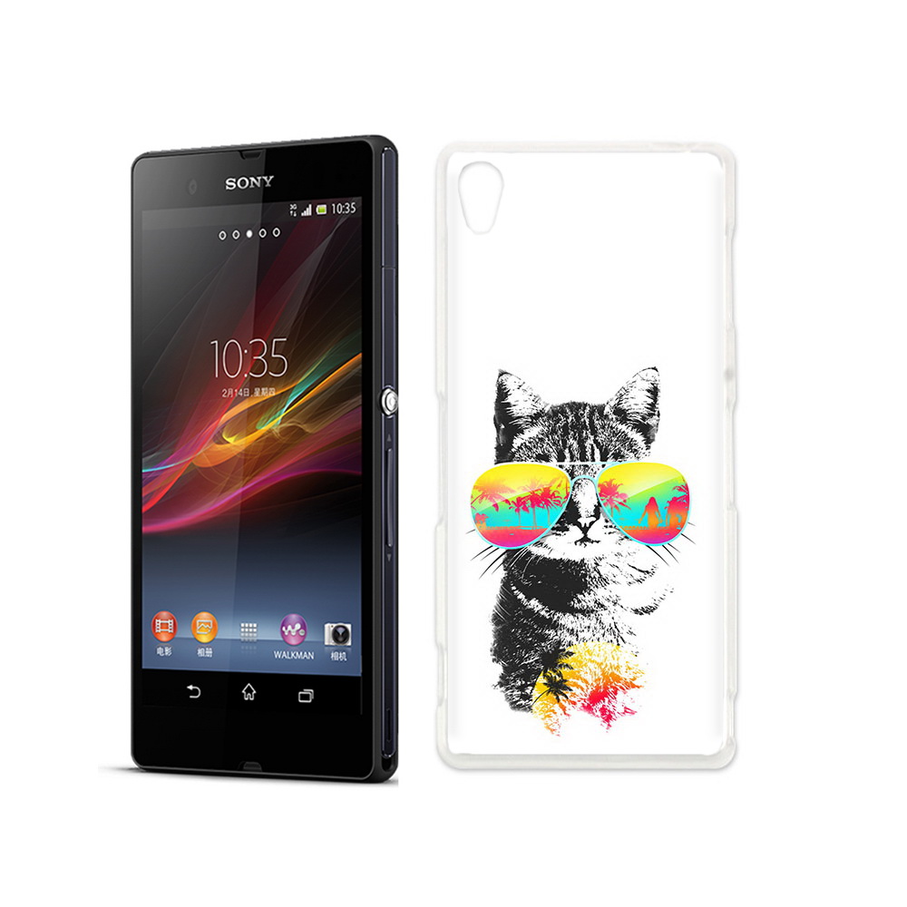 

Чехол MyPads Tocco для Sony Xperia Z крутой кот, Прозрачный, Tocco