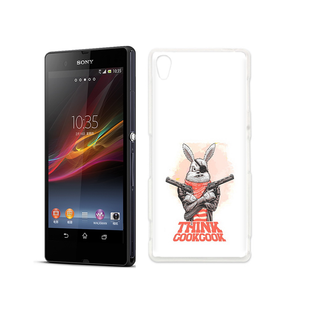

Чехол MyPads Tocco для Sony Xperia Z кролик пират, Прозрачный, Tocco