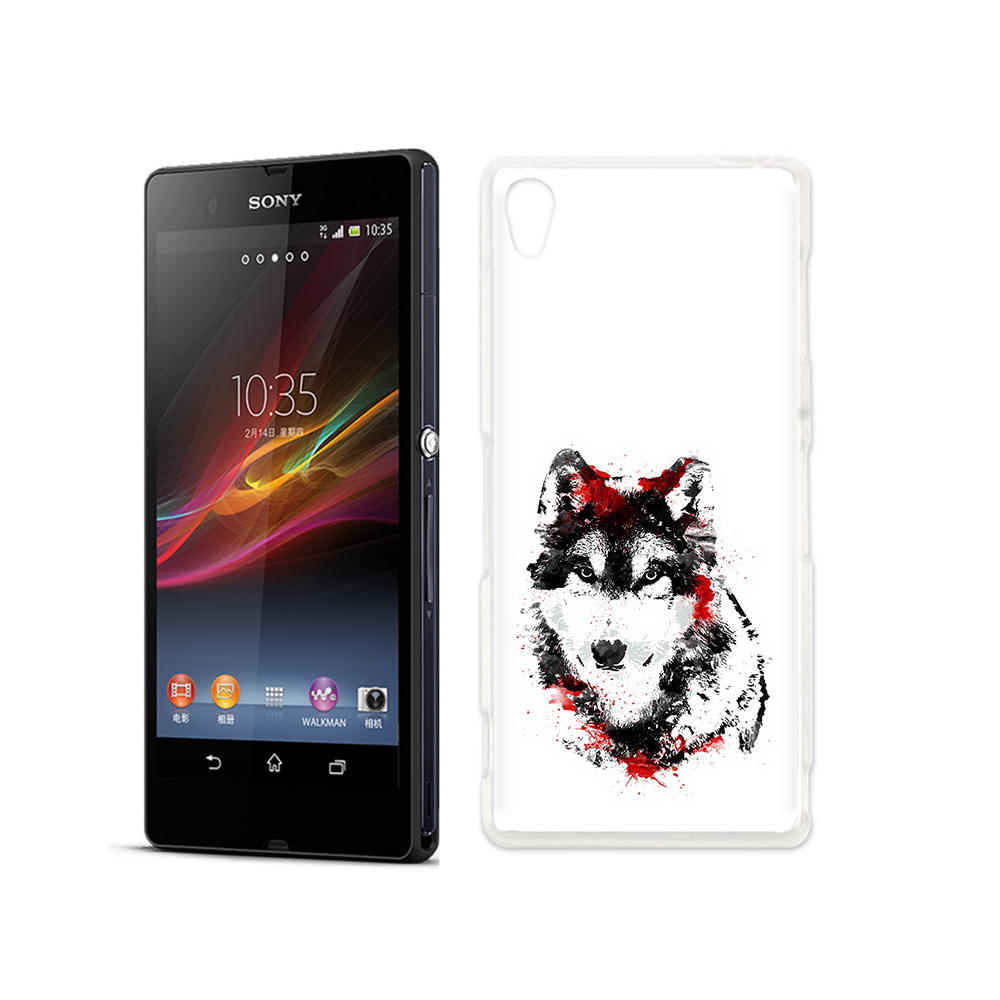 

Чехол MyPads Tocco для Sony Xperia Z кровавый волк, Прозрачный, Tocco
