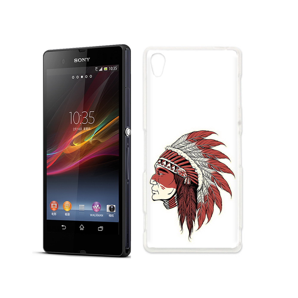 

Чехол MyPads Tocco для Sony Xperia Z красный индеец, Прозрачный, Tocco