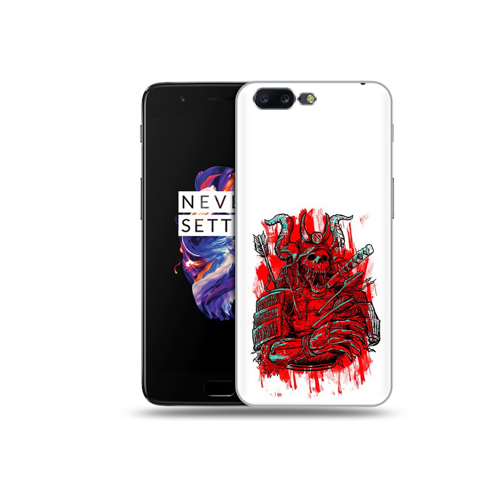 

Чехол MyPads Tocco для OnePlus 5 красный скелет воин, Прозрачный, Tocco