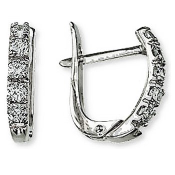 

Серьги из белого золота Эстет 01С121117, фианит, 01С121117