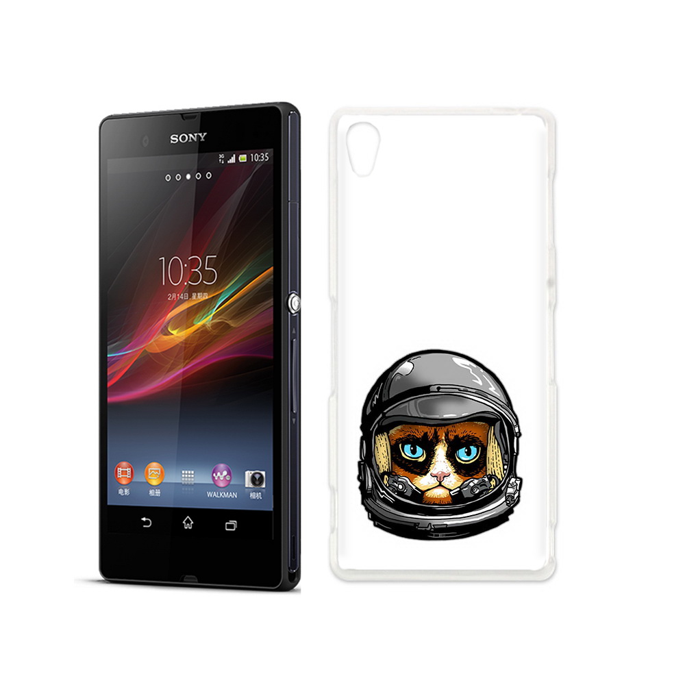 

Чехол MyPads Tocco для Sony Xperia Z кот космонавт, Прозрачный, Tocco
