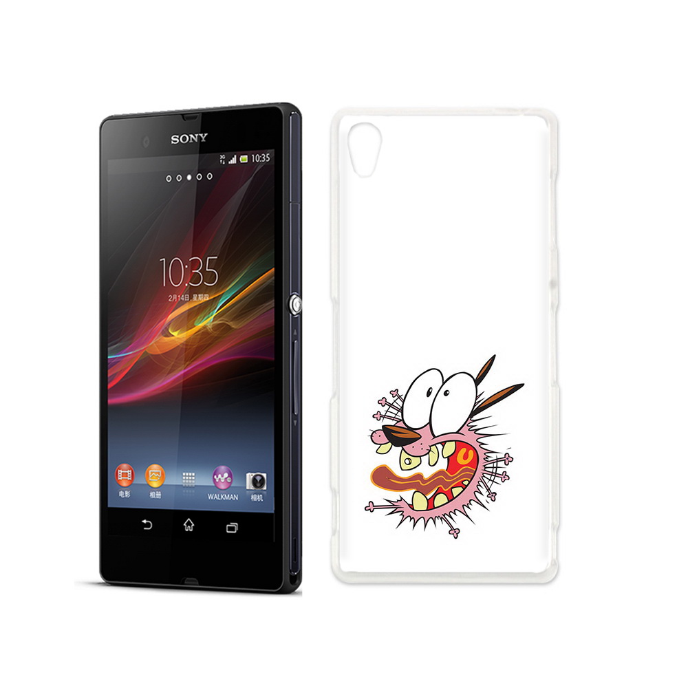 

Чехол MyPads Tocco для Sony Xperia Z испуганный бобик, Прозрачный, Tocco