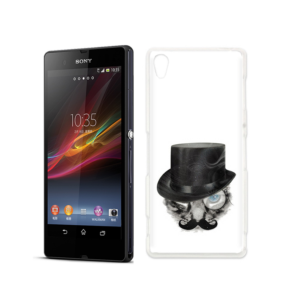 

Чехол MyPads Tocco для Sony Xperia Z интелегентный кот, Прозрачный, Tocco