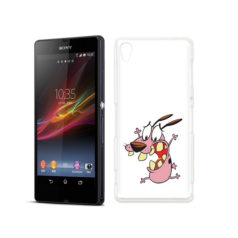 

Чехол MyPads Tocco для Sony Xperia Z зубастый бобик, Прозрачный, Tocco
