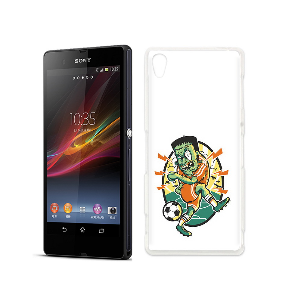 

Чехол MyPads Tocco для Sony Xperia Z зомби футболист, Прозрачный, Tocco